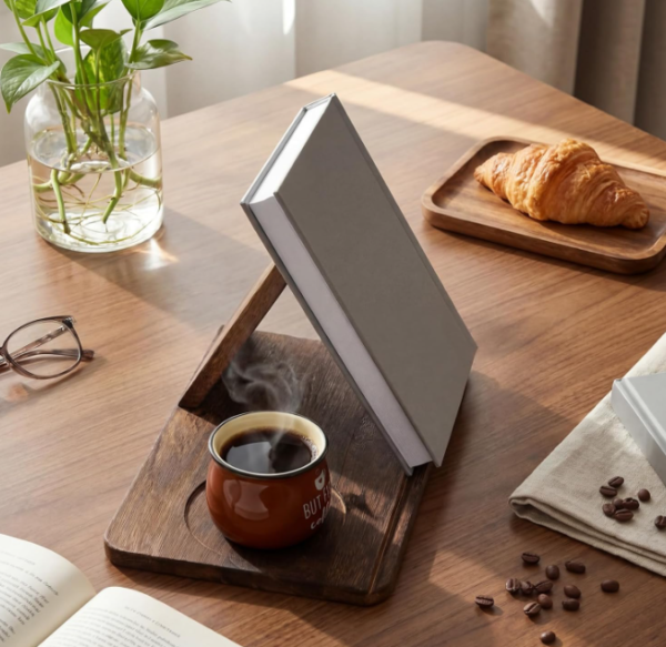 Triangular Wooden Reading Book Holder