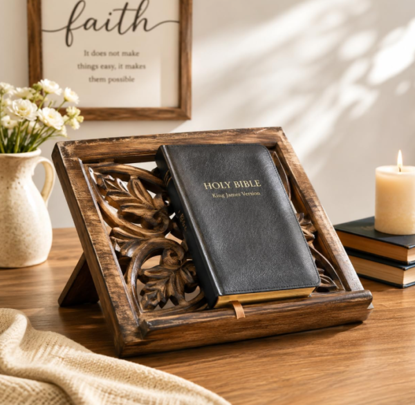 Adjustable Wooden Book Stand for Reading